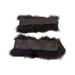 Shoe Slutz brown fur anklet (short ribbon)