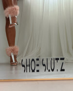 Shoe Slutz light pink fur anklet