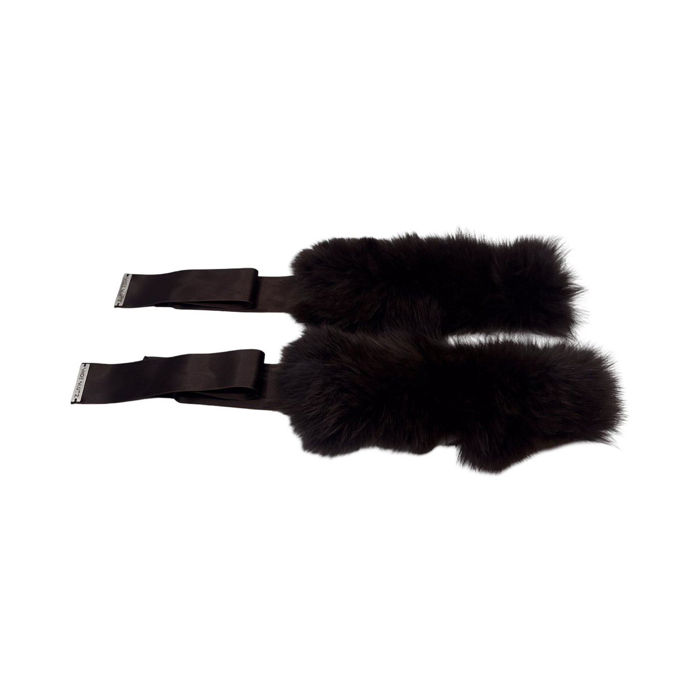 Shoe Slutz brown fur anklet (short ribbon)