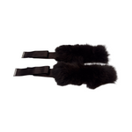 Shoe Slutz brown fur anklet (short ribbon)