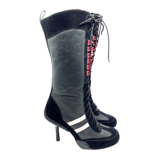 Vintage boxing heel boots